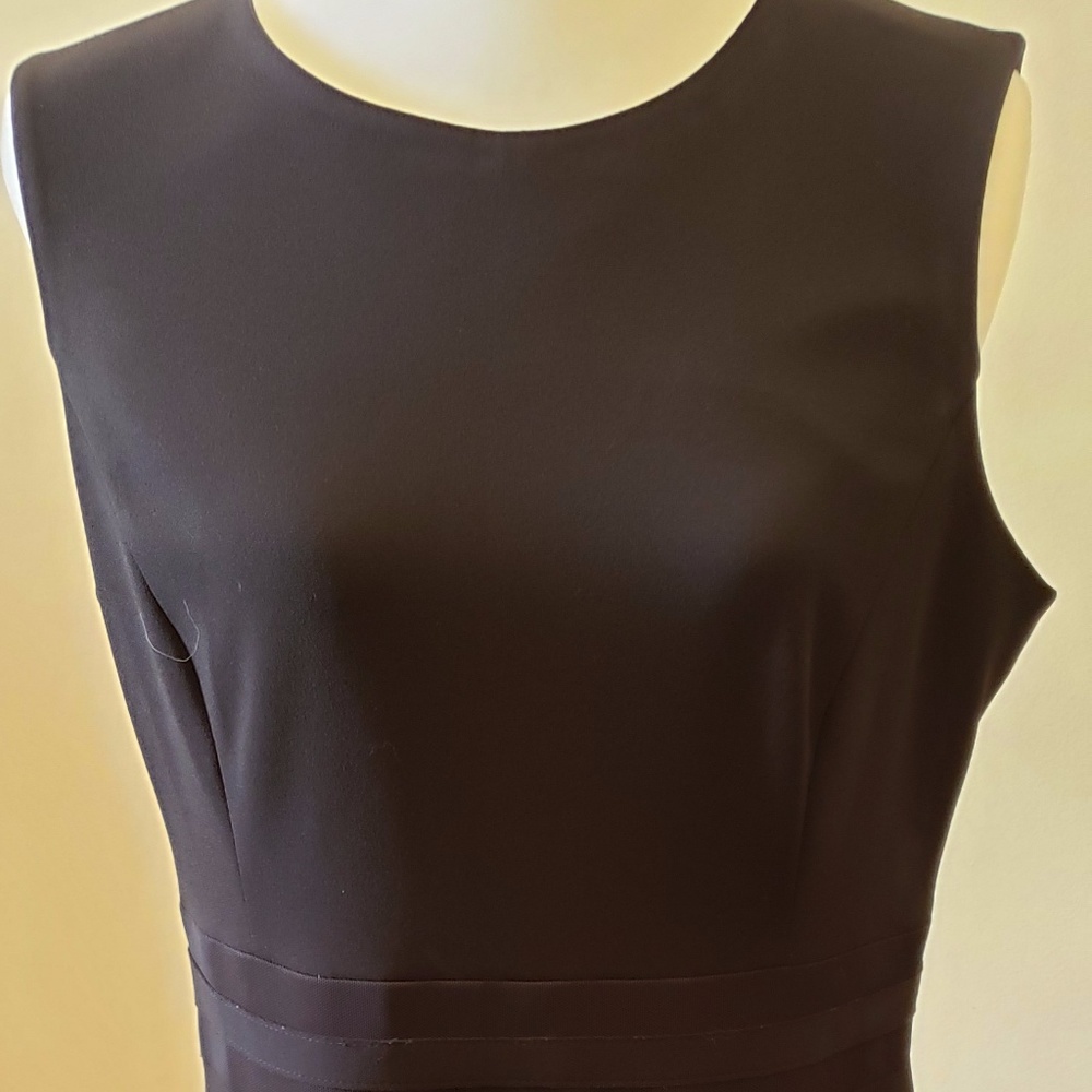 Calvin Klein Illusion Mesh Fit & Flare Dress Black